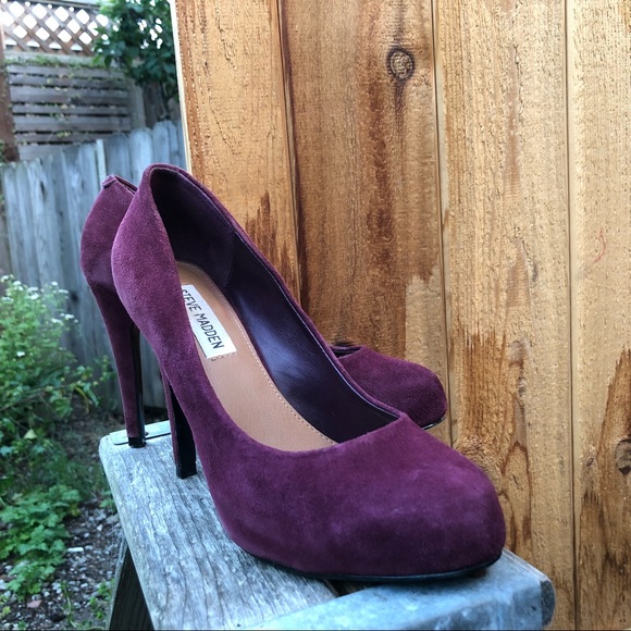 Steve Madden burgundy wine platform heels 👠 - Picture 2 of 7
